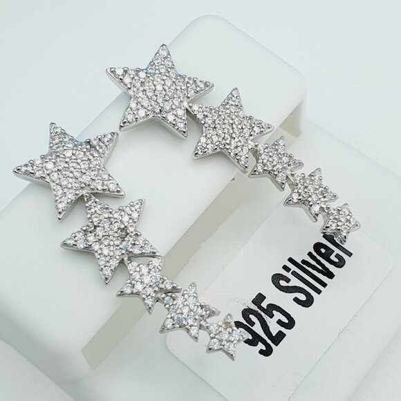 "925 Sterling Silver Cubic Zirconia Earrings, UU1P6A6113 - Picture 2 of 11